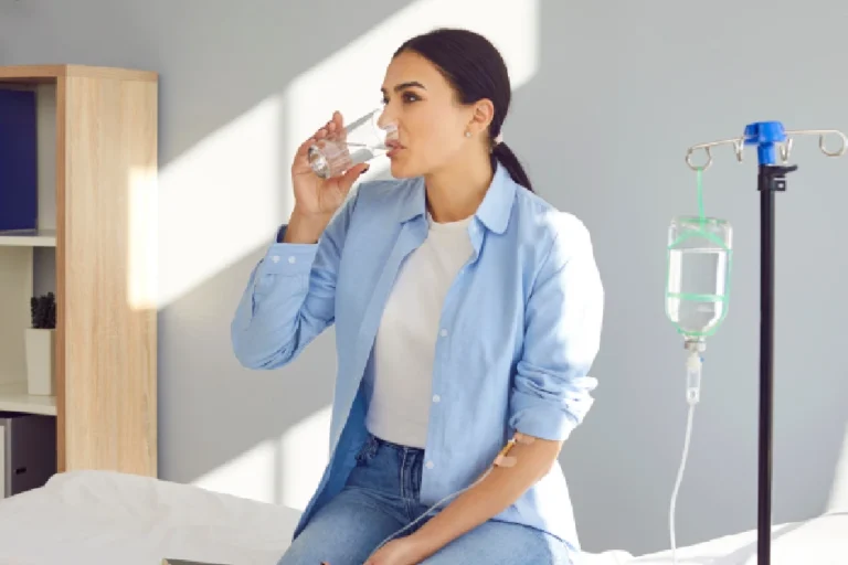 A woman receiving IV Hydration Treatment in Newport, KY