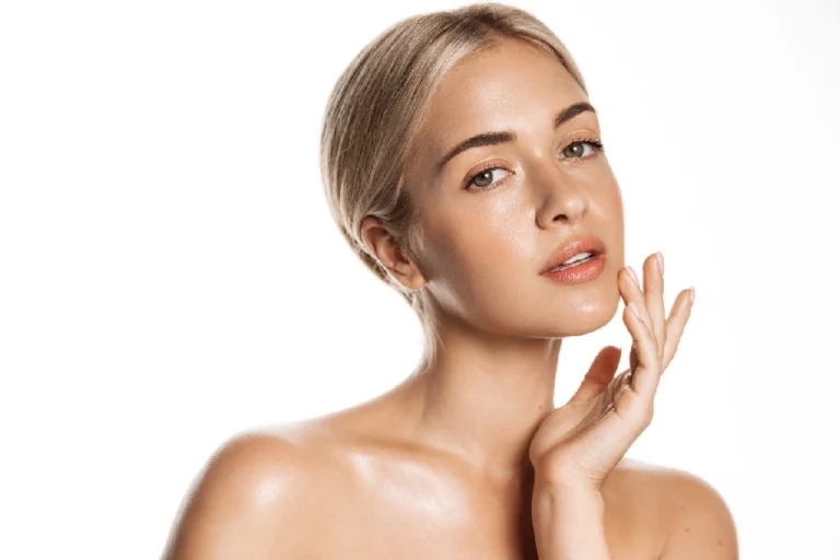 Woman revealing smooth, lifted skin after PDO Threading Treatment in Newport